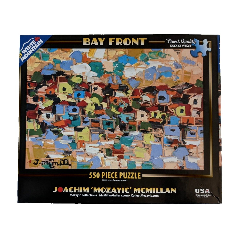 White Mountain Puzzles Bay Front Joachim McMillan Mozayic 550 Piece Jigsaw 2015